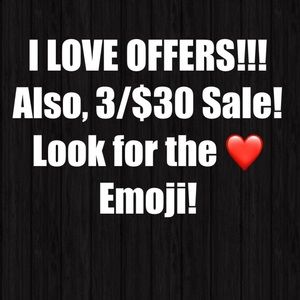❤️3 For $30 SALE!!!❤️& Accepting Offers! CLEAR OUT